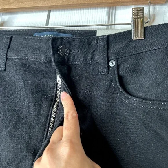 Everlane Uniform The Slim Black High Stretch Denim Jeans Men's Size 34 x 28 NWT